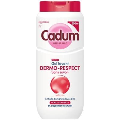 Cadum Gel Lavant Dermo-Respect Sans Savon, 500ml