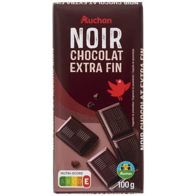 Auchan Tablette de chocolat noir 50%, 3x100g