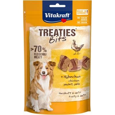 Vitakraft Treaties Bits Bouchées Poulet - Friandise Récompense pour chien, 120g