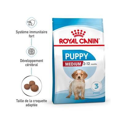 3182550708180 - Royal Canin - Croquettes Système Immunitaire Fort Développement Cérébral pour Chiot Moyen
