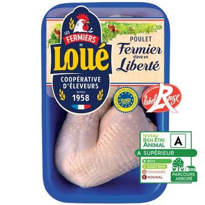 Loué Cuisses de Poulet Fermier Label Rouge, 2x240g