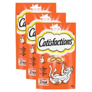 Catisfactions Friandises Poulet pour chat et chaton, Lot de 3x60g