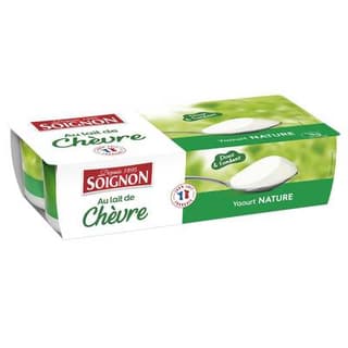 Soignon Yaourt nature au lait de chèvre, 8x125g
