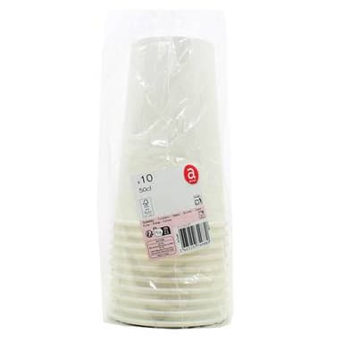 ACTUEL Gobelet carton 50cl blanc, 10 gobelets