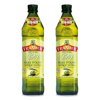 Tramier Huile d'olive vierge extra bio, Lot de 2x75cl