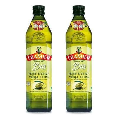 Tramier Huile d'olive vierge extra bio, Lot de 2x75cl