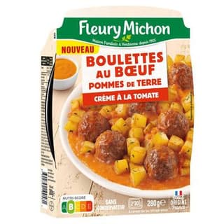 Fleury Michon Boulettes au Boeuf, Pommes de Terre et Crème à la Tomate, 280g