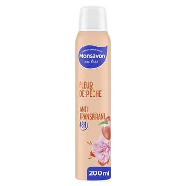 Monsavon Déodorant spray Anti-transpirant Fleur de pêche, 200ml