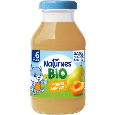 Naturnes® Poire Abricot Bio Boisson Bébé Dés 6 mois, 20cl