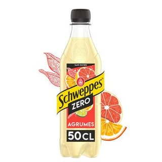 Schweppes Boisson gazeuse saveur agrumes sans sucre, 50cl