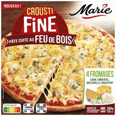 Marie Pizza 4 fromages cuite au feu de bois, 390g