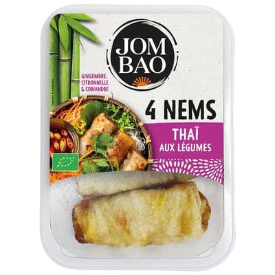 Jom Bao Nems thaï aux légumes bio, 4 pièces - 200g