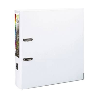 Exacompta Classeur levier blanc pour feuilles 24,2 x 29,7 cm, Dos  80 mm