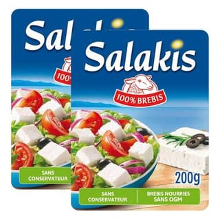 Salakis Fromage de Brebis au lait pasteurisé, Lot de 2x200g