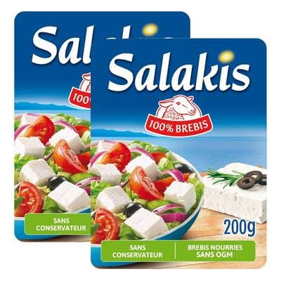 Salakis Fromage de Brebis au lait pasteurisé, Lot de 2x200g