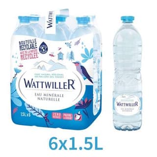 Wattwiller Eau minérale naturelle, 6x1,5L