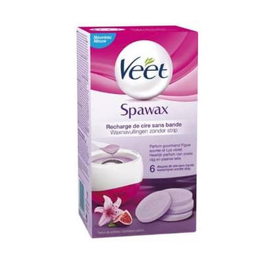 Veet Cire Spa Wax figue sucrée & lys violet recharge, 6 disques de recharge