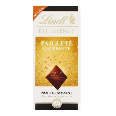 Lindt Chocolat noir gaufrette excellence, 100g