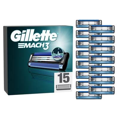 Gillette Lames de rasoir Pour Homme Mach 3, 15 lames