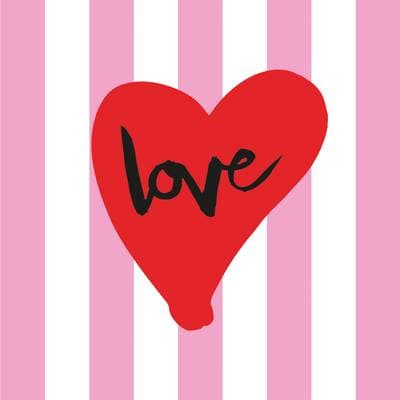 Paperproducts Design Serviette en papier Love, 20 serviette de 33 x 33 cm