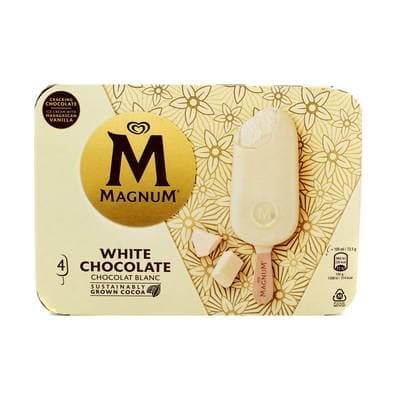 Magnum Bâtonnets chocolat blanc, 4 bâtonnets - 300g