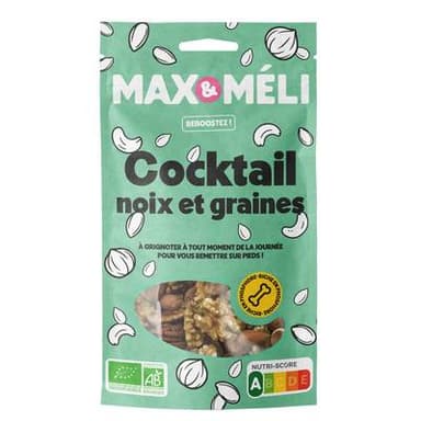Max et Méli Cocktail noix et graines bio, 250g