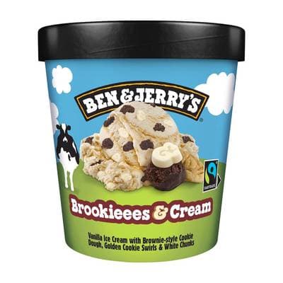 Ben&Jerry's Glace en pot brookies cream, 388g