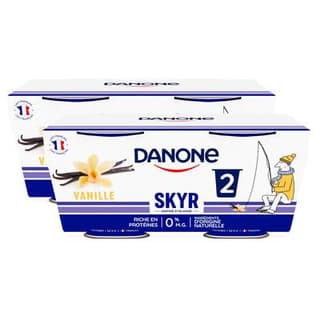 Les Danone Du Monde Skyr Vanille 0%mg, Lot de 2 - 2x140g