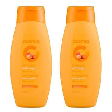 COSMIA Shampooing aux oeufs tous types de cheveux, Lot de 2x500ml