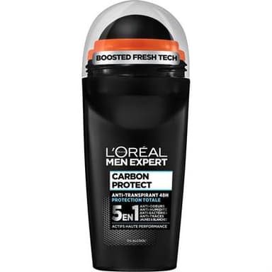 Men Expert Carbon Protect Déodorant Homme Anti traces jaunes Efficacité 48h, 50ml