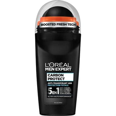 Men Expert Carbon Protect Déodorant Homme Anti traces jaunes Efficacité 48h, 50ml