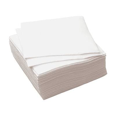 Homea Serviette en papier blanc, 1 pli 30x30cm 100 serviettes