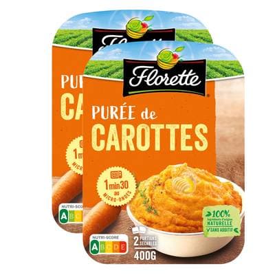 Florette Purée de Carottes, Lot de 2x400g