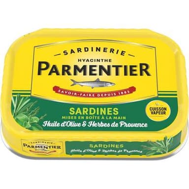 Parmentier Sardines à l'huile d'olive et herbes de Provence, 135g
