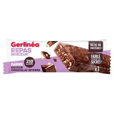 Gerlinéa Barre repas minceur saveur chocolat intense, 62g