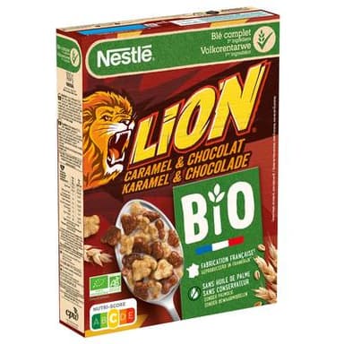 Lion Céréales au Caramel et Chocolat BIO, 400g