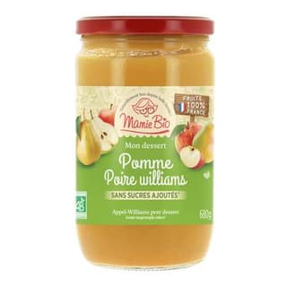 Mamie Bio Dessert pomme poire williams bio, sans sucres ajoutés, 680g
