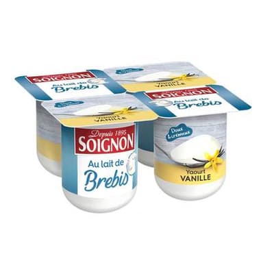 Soignon Le Vanille au lait de brebis, 4x110g