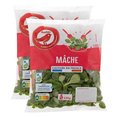 Auchan Mâche Origine France, Lot de 2x125g