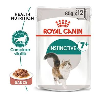 Royal Canin Sachets en Sauce Instinctive 7+ Complexe Vitalité pour Chat Adulte, 12x85g