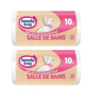 Handy Bag Sac à lien 10L, Lot de 2x20 pièces