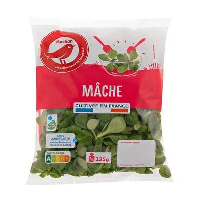 Auchan Mâche Origine France, 3/4 parts - 125g