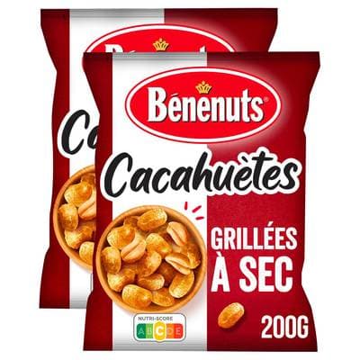 Benenuts Cacahuètes Grillées à Sec, Lot de 2x200g