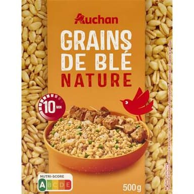 Auchan Grains de blé nature, 500g