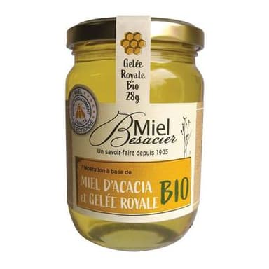 Miel Besacier Miel d'Acacia et Gelée Royale Bio, 350g