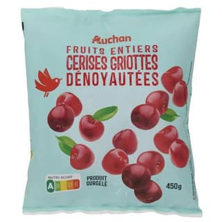 Auchan Cerises griottes dénoyautées, 450g