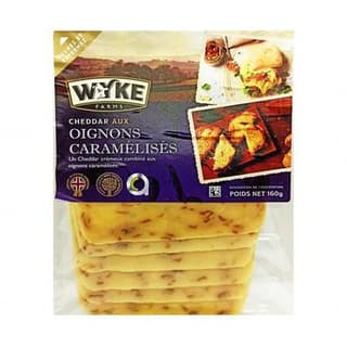 Wyke Farms Cheddar Oignon Caramélisé en tranches, 10 tranches - 160g