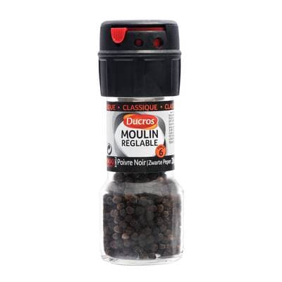 Ducros Poivre Noir Moulin Réglable, 28g
