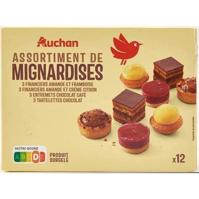 Auchan Assortiment de mignardises, 12 pièces - 156g