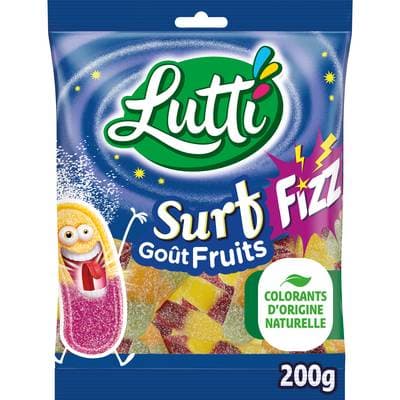 Lutti Bonbons Surffizz goût fruits, 200g